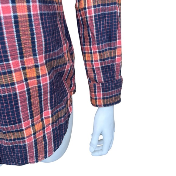 Madewell Flannel Classic Ex-Boyfriend Shirt S Edith Plaid Button - Picture 6 of 9